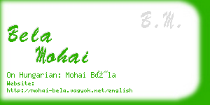 bela mohai business card